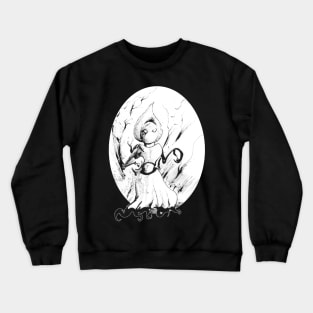 Just an owl? 21/12/23 - vintage horror inspired art Crewneck Sweatshirt